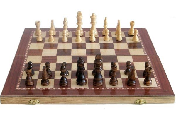 Šach Sedco drevené 96 C02 čierno/biele 29x29 cm